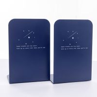 桌面书立架书挡板书夹书靠书立高中生韩版简约立书架简易桌上学生|宝蓝-夜空