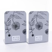 桌面书立架书挡板书夹书靠书立高中生韩版简约立书架简易桌上学生|灰色-花林