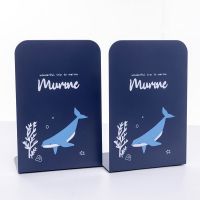 桌面书立架书挡板书夹书靠书立高中生韩版简约立书架简易桌上学生|宝蓝-鲸云