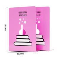 创意书立架金属书挡书夹书靠书架简易桌上加厚图书馆隔板铁书立|粉色课本