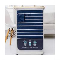 韩国可爱学生书桌挂袋课桌神器书本文具收纳袋防滑大容量书立挂架|蓝底仙人掌