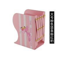 可伸缩书立架折叠书夹书靠书架简易桌面收纳中大号课本夹书器学生|3201-58竖条粉红豹伸缩