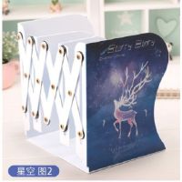 书立架可伸缩创意高中生简约铁书架桌上学生折叠收纳书靠书档书托|星空图2