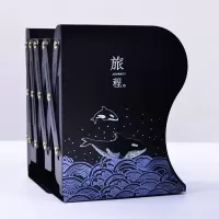 伸缩书立架学生折叠书夹简易书桌放书架子韩版书靠简约课本书架立|大号-旅程