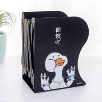 伸缩书立架创意高中生书立书夹书靠大号简约学生课桌上折叠放书架|大号-有钱吖