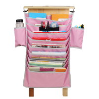 书袋课桌收纳学生书挂袋高中生初中生课桌神器挂袋创意书立架|粉色