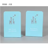 书挡板书立架书夹靠挡书板简约立书架伸缩高中生简易桌上学生创意|情侣鹿天蓝