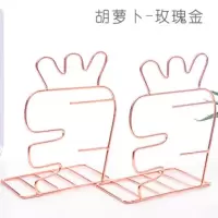 ins风简约学生书立书架书本收纳架桌面书档书立架阅读架|胡萝卜-玫瑰金