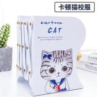 伸缩书立架书夹 学生用简易收纳放书架 创意高中生桌上折叠书挡铁|卡顿猫学生服