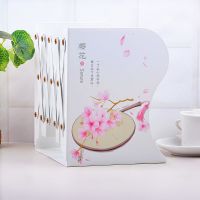 伸缩书立架简易折叠收纳书夹简约高中学生用创意课桌书架书靠书挡|樱花-花扇