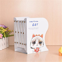 可伸缩书立架中号折叠书夹书靠书挡书立三栏大号学生卡通创意加厚|卡顿猫娃娃