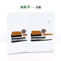 创意书立卡通简约铁书架 学生课桌书挡书夹书靠书立架一件两片装|抽象学-B款