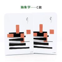 创意书立卡通简约铁书架 学生课桌书挡书夹书靠书立架一件两片装|抽象学-C款