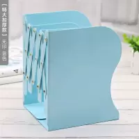 可伸缩书架简易桌上创意ins书立架学生放书学习神器书夹子夹书器|特大加厚/无印蓝色