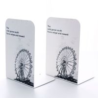 4片装桌面书立架书挡板书夹书靠书立简约立书架简易桌上学生创意|白色-摩天轮 4片装