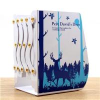 可伸缩书立架折叠书夹书靠书挡书架板简易学生创意时尚简约美观|加厚加大号-白森林麋鹿