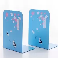 4片装桌面书立架书挡板书夹书靠书立简约立书架简易桌上学生创意|蓝色-樱花猫 4片装