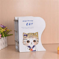 可伸缩书立架中号折叠书夹书靠书挡书立三栏大号学生卡通创意加厚|卡顿猫学生服