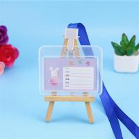 横版透明学生卡套带挂绳塑料挂脖绳校园公交市民胸卡通行证套