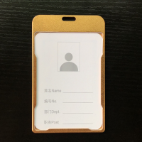 大号展会铝合金卡套吊绳工作证员工校园挂绳胸牌定做厂牌定制|土豪金 大号卡套+单色挂绳