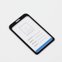 胸牌挂绳铝合金金属工作证卡套工厂员工厂牌工牌套吊绳学生套|黑色金属套(无绳) 1个