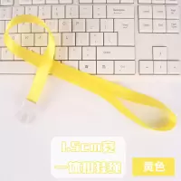 一体扣胸卡挂绳吊绳卡胸卡套塑料挂绳1.5cm丝带胸牌挂绳|黄色 5条装