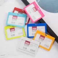 工作证卡套带挂绳塑料胸卡工作牌工牌厂牌公交学生证吊牌夹子卡套|卡套+夹子(拍50套单价) 2套