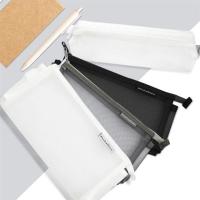 韩版透明网纱考试笔袋男生女女简约大容量学生小清新马克笔文具袋