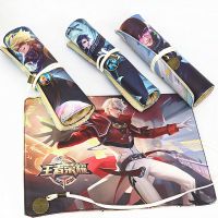 荣耀初中学生大容量小学生pu多功能卷笔袋铅笔盒卷帘男孩