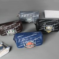 大容量笔袋学生创意男生体育篮球足球棒球铅笔袋时尚耐用文具笔盒