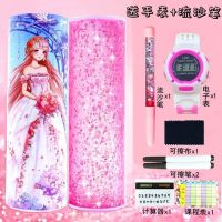 流沙网红笔袋女生带计算器女孩笔袋学生文具盒多功能大容量铅笔盒
