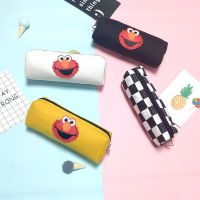 ins芝麻街笔袋网红铅笔盒男女韩版大容量文具袋简约高中学习用品