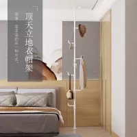 顶天立地挂衣架落地卧室网红衣帽架简易家用多功能创意立式挂包架