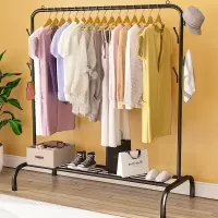 简易衣帽架单杆式晾衣架落地室内折叠挂衣架子家用卧室衣服收纳架