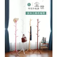 时尚简约轻奢实木落地衣帽架卧室家用衣架客厅立式挂包置物架