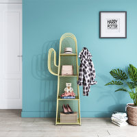 仙人掌铁艺衣帽架家用客厅创意挂衣架卧室落地衣服架多功能置物架