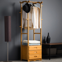 挂衣架落地卧室包架衣帽间家用置物衣服收纳简易柜子实木简约现代