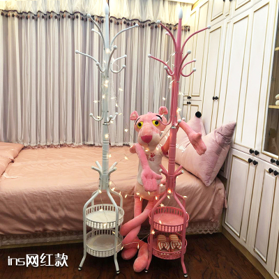 衣帽架落地卧室网红简约现代铁艺挂衣架门厅大衣架室内立式晾衣架