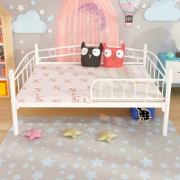 铁艺儿童床带护栏双胞胎小宝宝床加宽大尺寸拼接床男孩女孩公主床