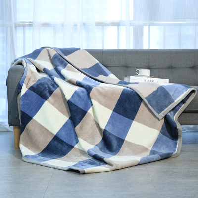 小毛毯单人办公室午睡被子折叠床法兰绒加厚保暖午休盖毯