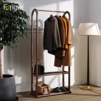 简约现代实木衣帽架卧室衣服架小型白色客厅挂衣架落地家用