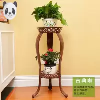 铁艺花架铁艺花实木几置物花几橡木架子盆景防红架子花架多层落地