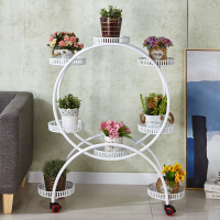 花架植物架铁艺多层移动带轮省空间花架子阳台客厅落地绿萝花盆架