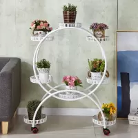 花架植物架铁艺多层移动带轮省空间花架子阳台客厅落地绿萝花盆架