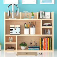 简易实木桌上书架学生儿童松木小书架收纳架多层柜桌面飘窗置物架