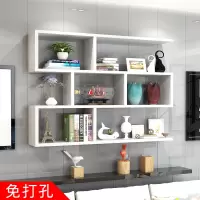 墙上置物架免打孔壁柜墙壁挂墙面客厅隔板书架卧室储物柜简约装饰