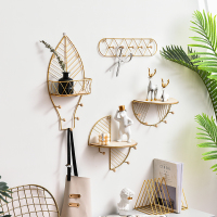 免打孔墙上置物架创意卧室墙壁家居铁艺壁挂篮墙面化妆品收纳挂架