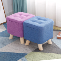 小凳子家用时尚客厅沙发凳茶几凳实木矮凳布艺方凳创意成人小板凳
