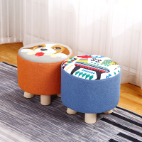 布艺小凳子家用实木小凳子矮凳创意沙发凳客厅茶几凳小椅子小板凳