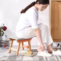 布艺小凳子家用创意换鞋凳茶几凳子客厅实木板凳简约现代沙发矮凳